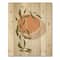 Designart - Abstract Orange Sun and Moon With Tropical Leaf - Modern Print on Natural Pine Wood